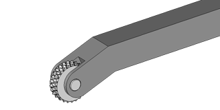 Knurling roll holders by deformation (1 kn), LH