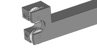 Adjustable knurling roll holder (by deformation)